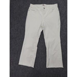 Tommy Bahama Jeans Womens 31x26 White Raw Hem HIgh Rise Demi Boot Cropped